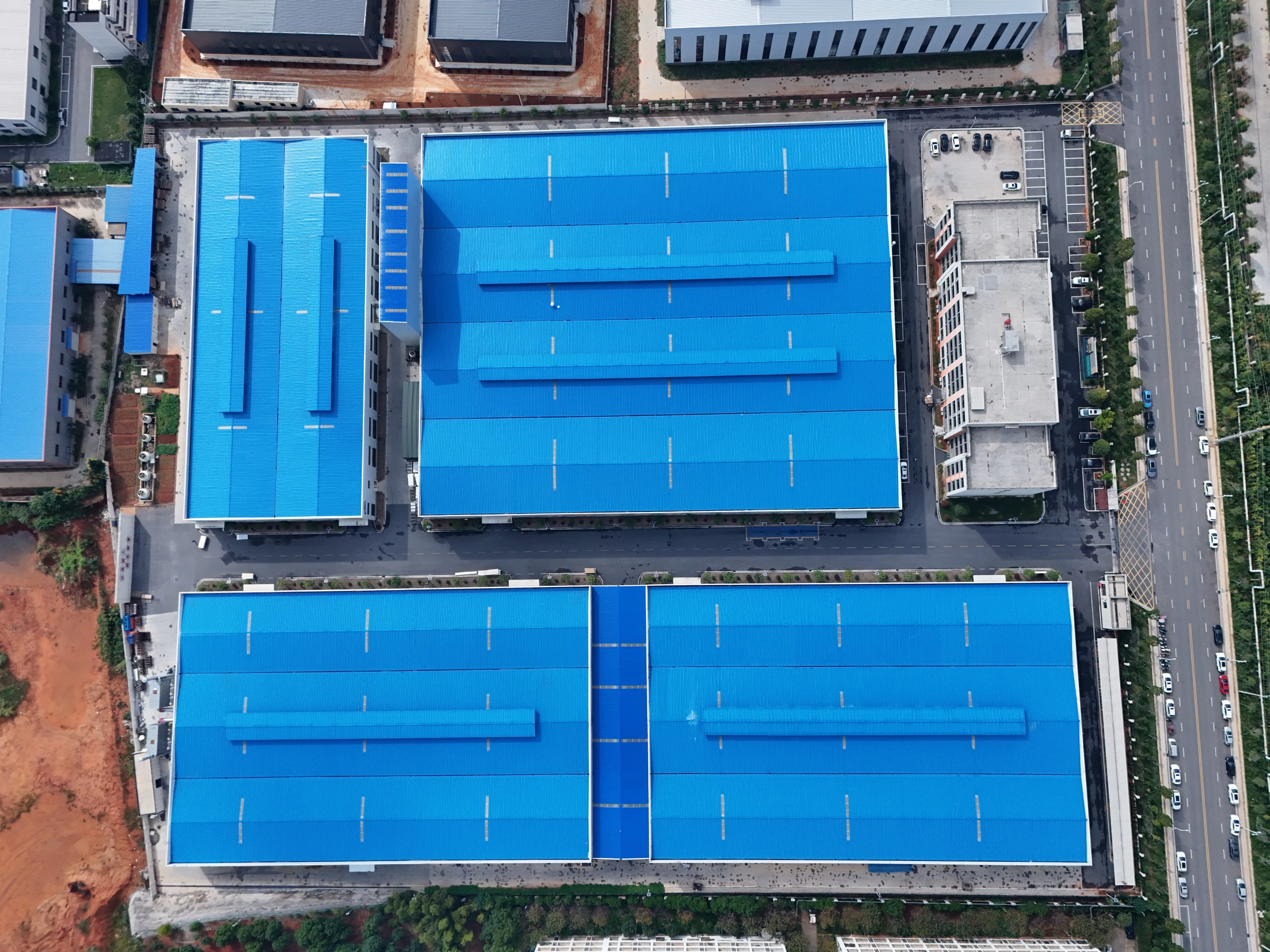 Hubei · an overhead view of the workshops