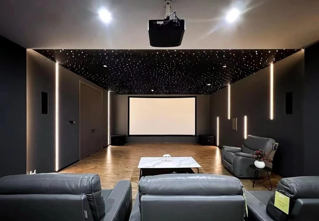 Cinema and listening-room interiors