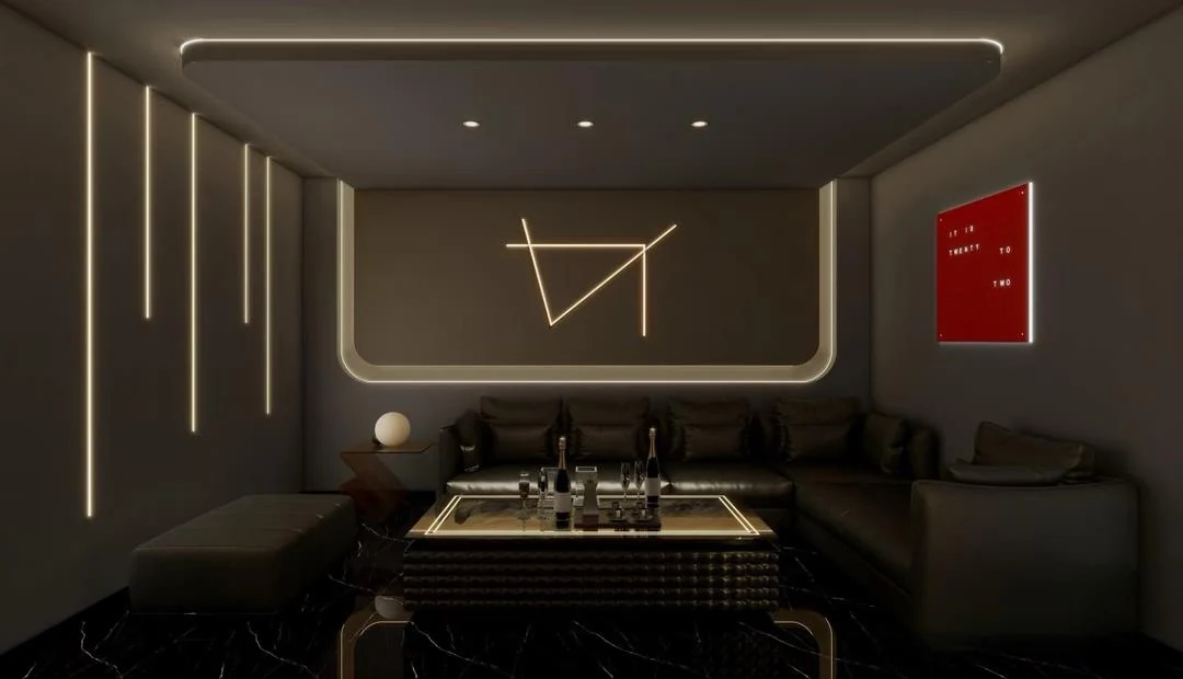 Intimate lounge interior