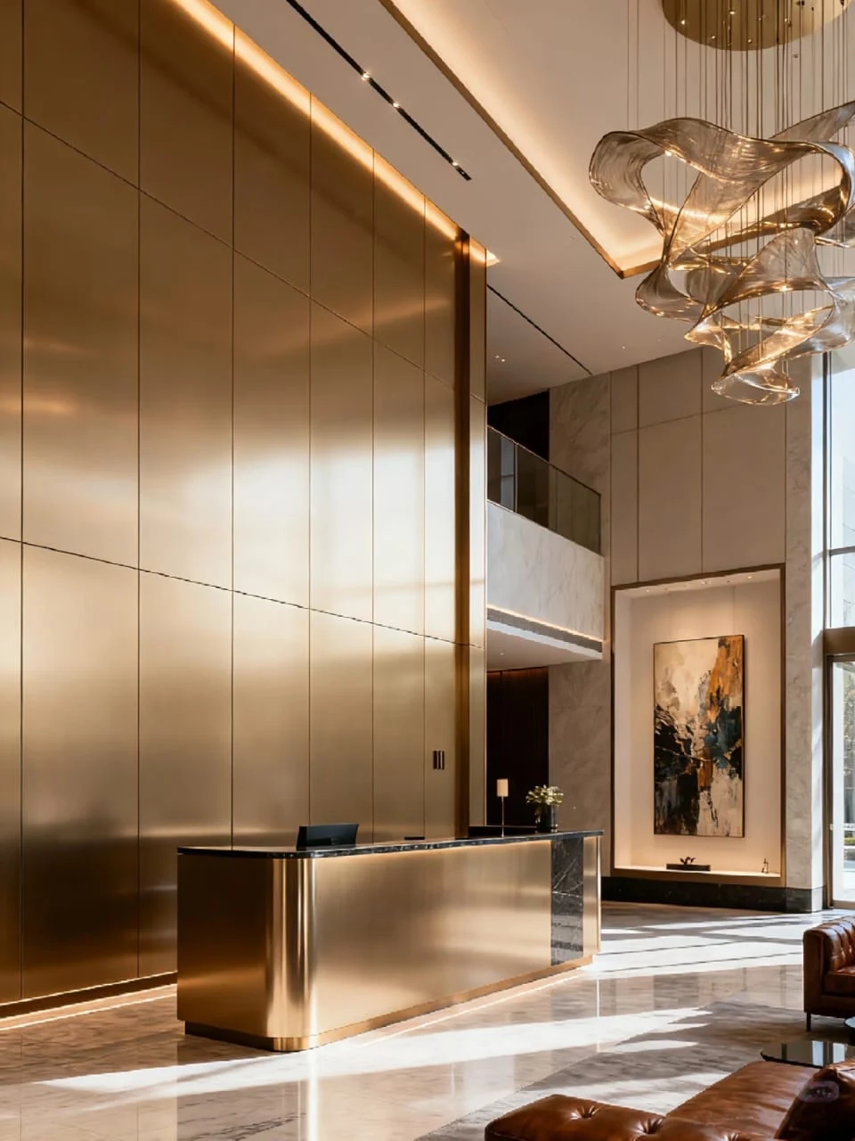 Metallic surfaces, light and architectural detail