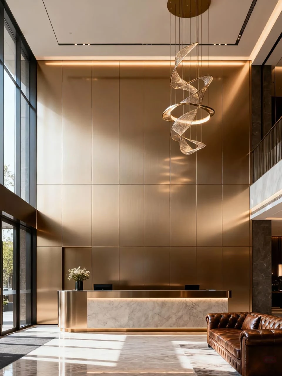 Metallic surfaces, light and architectural detail