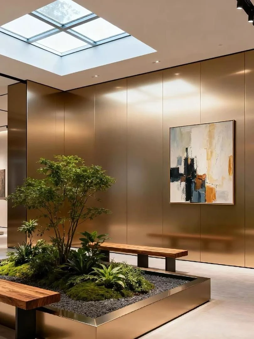 Sculptural hospitality atrium