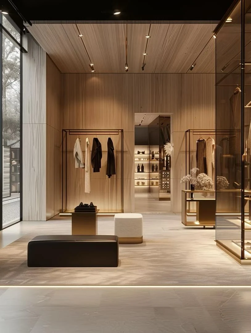 Clothing and footwear retail interior