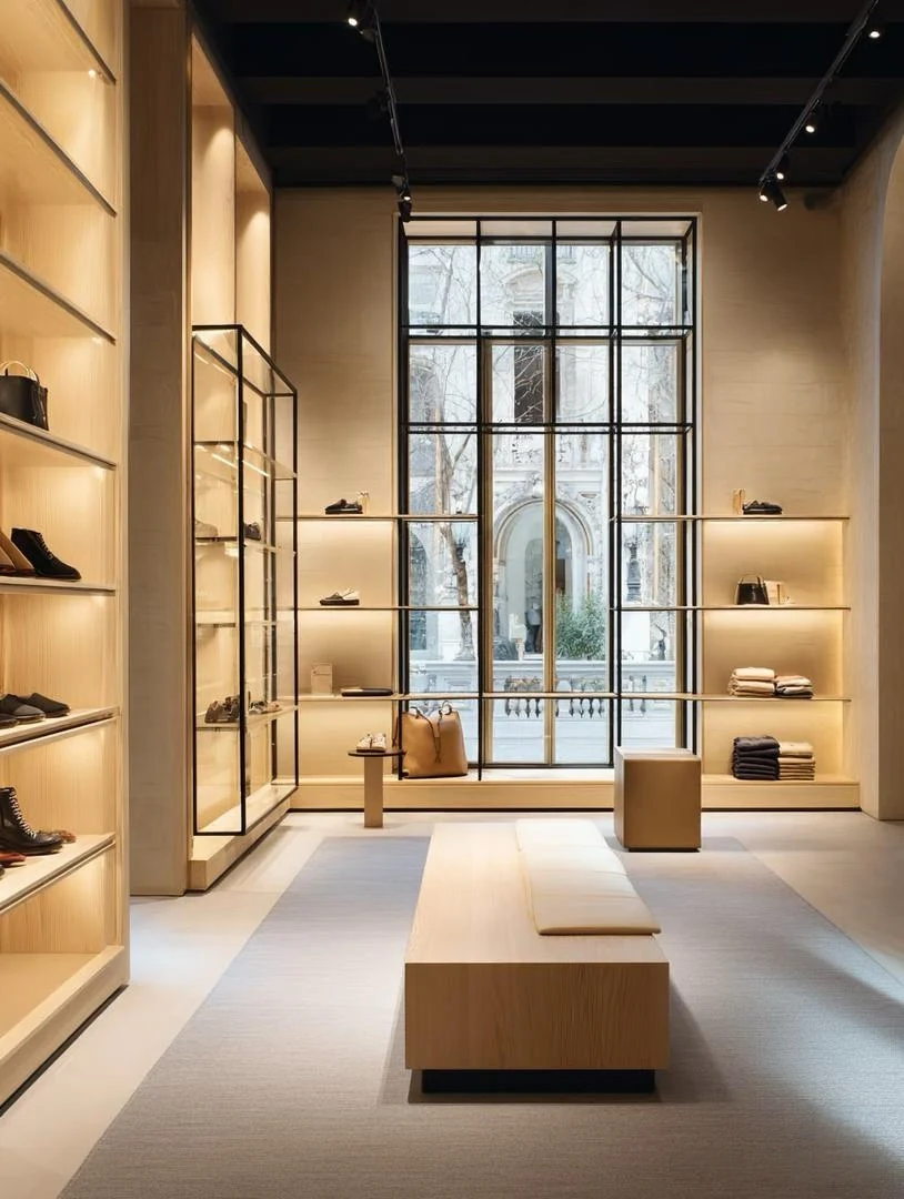 Clothing and footwear retail interior