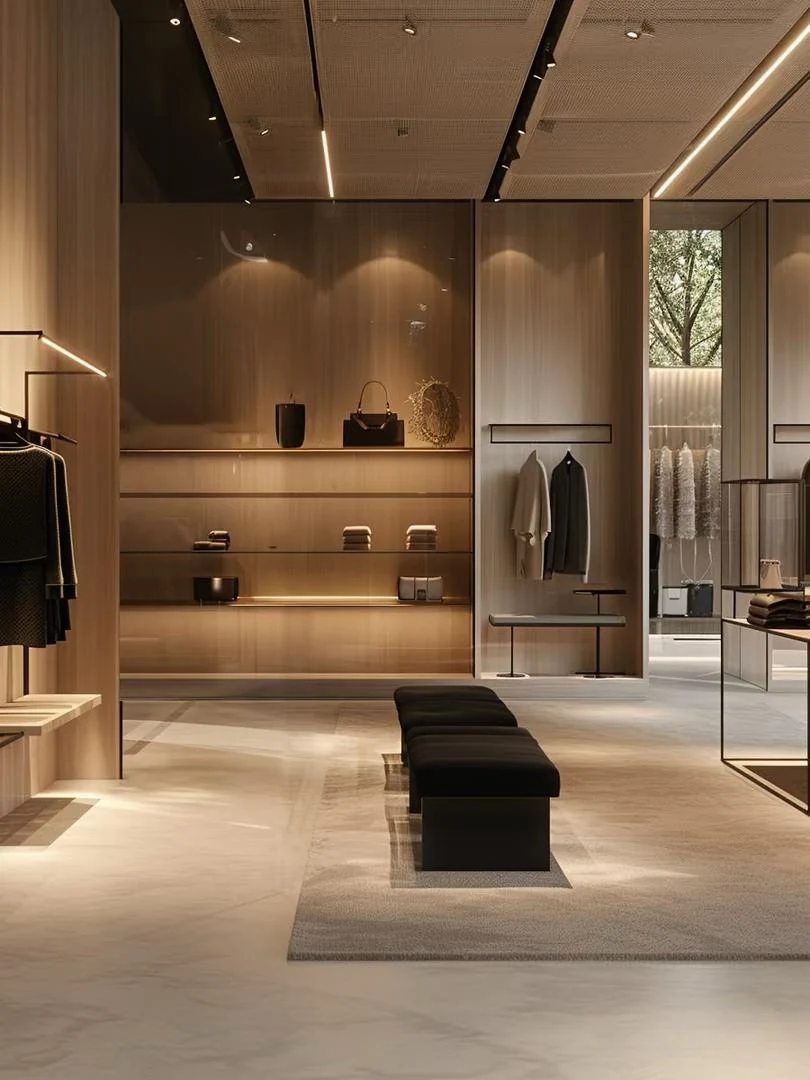 Clothing and footwear retail interior
