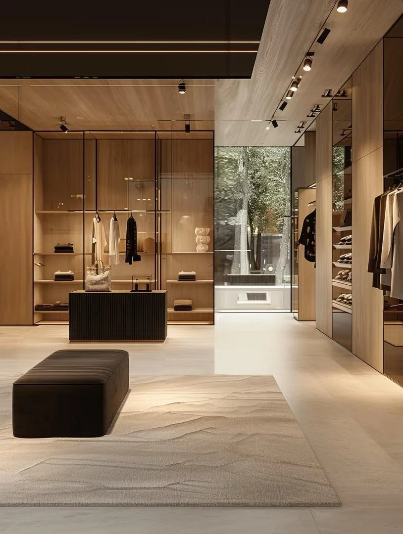 Clothing and footwear retail interior