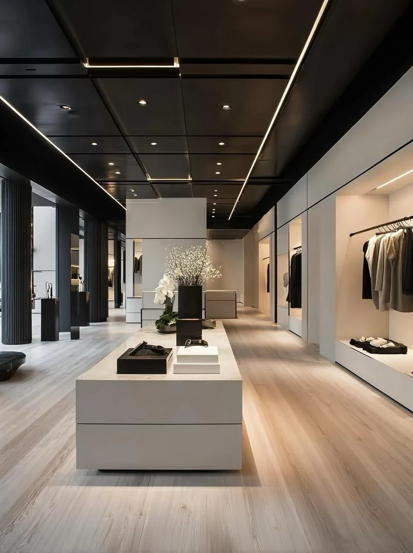 Clothing and footwear retail interior