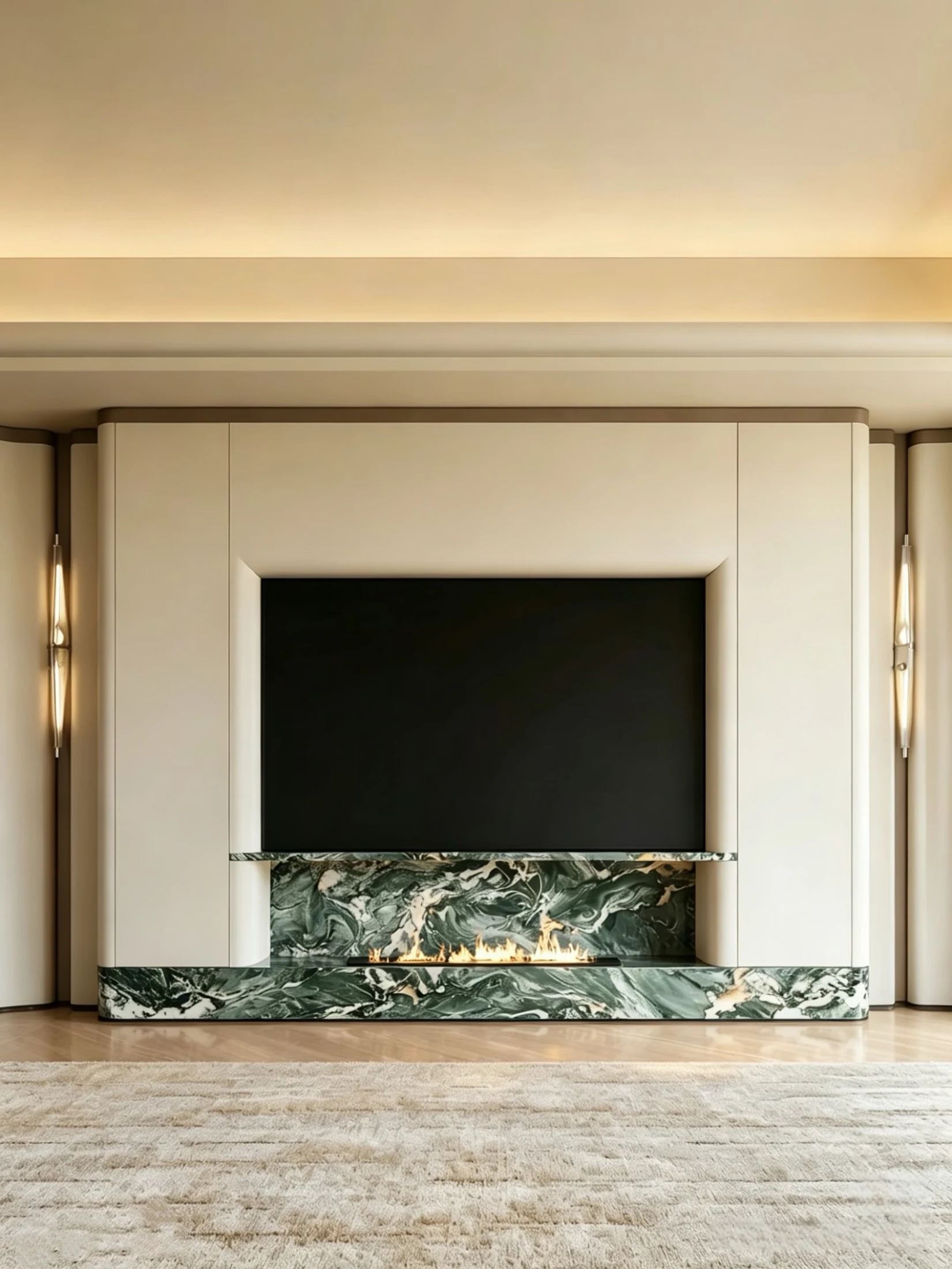 Living space with a considered feature wall