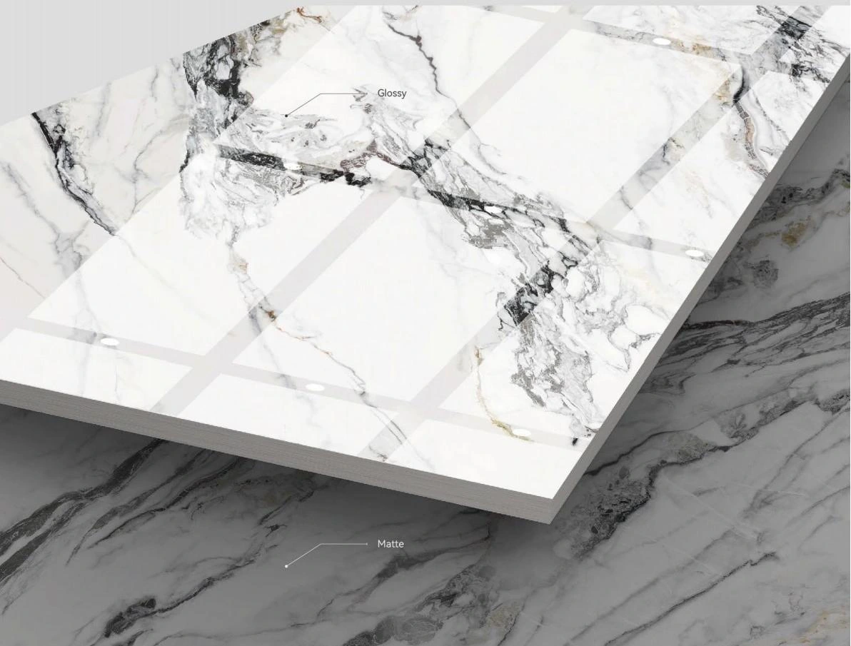 Gloss and matte decorative surface illustration